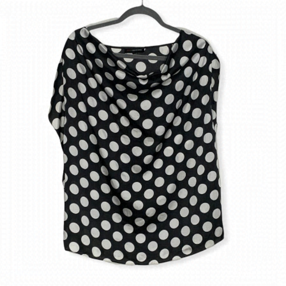 EDIT by Jeanne Beker Polka Dot Draped Front Blouse